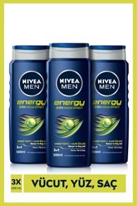 Nivea Energy Nane Duş Jeli 3x500 ml