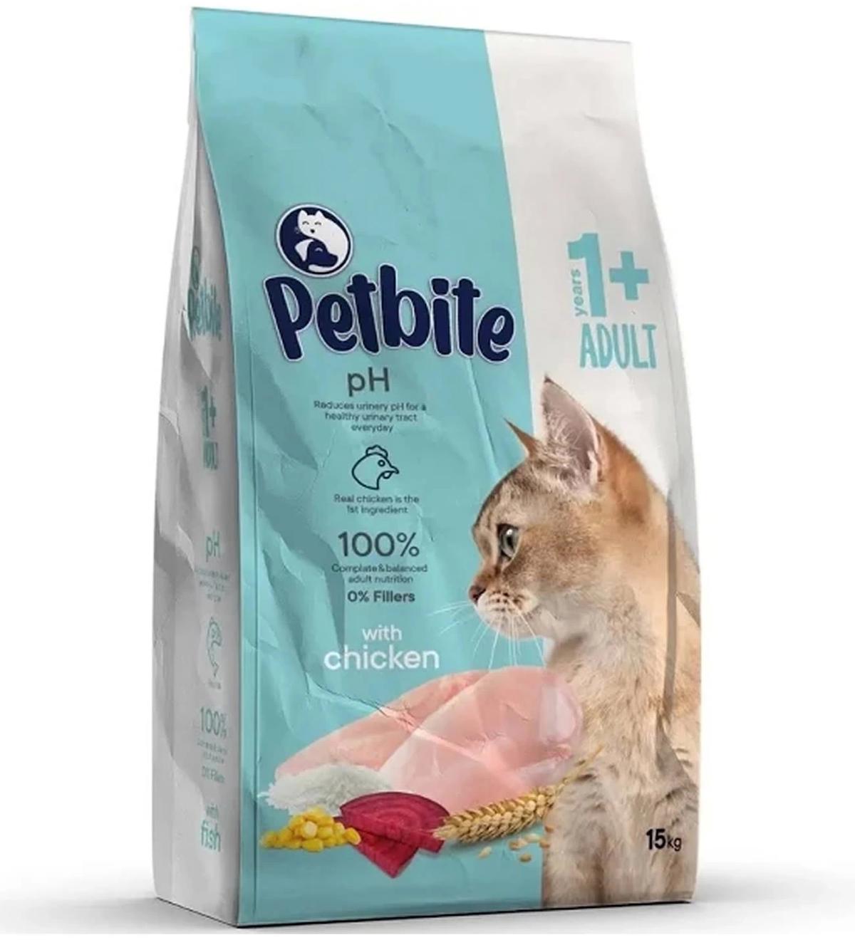 Petbite Tavuk Tahıllı Yetişkin Kuru Kedi Maması 15 kg