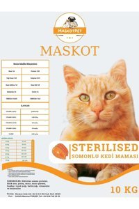 Maskot Somonlu Kısırlaştırılmış Kuru Kedi Maması 10 kg