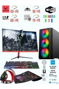 Ramtech Chimera X10 Harici Radeon RX 580 Intel Core i5 9400F 16 GB Ram 1 TB HDD + 256 GB SSD Tower FreeDos 23.6 inç Monitörlü Masaüstü Oyuncu Bilgisayarı