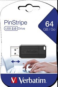 Verbatim Pinstripe Şifreli USB 2.0 Usb Type-A 64 GB Flash Bellek Siyah