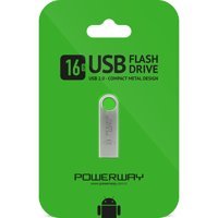 Powerway PW-16GB Mini USB 2.0 Usb Type-A 16 GB Flash Bellek Gümüş