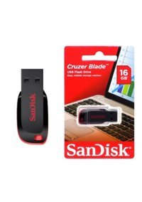 Sandisk Cruze Blade Sdcz60-016G-B35 USB 2.0 Usb Type-A 16 GB Flash Bellek Siyah