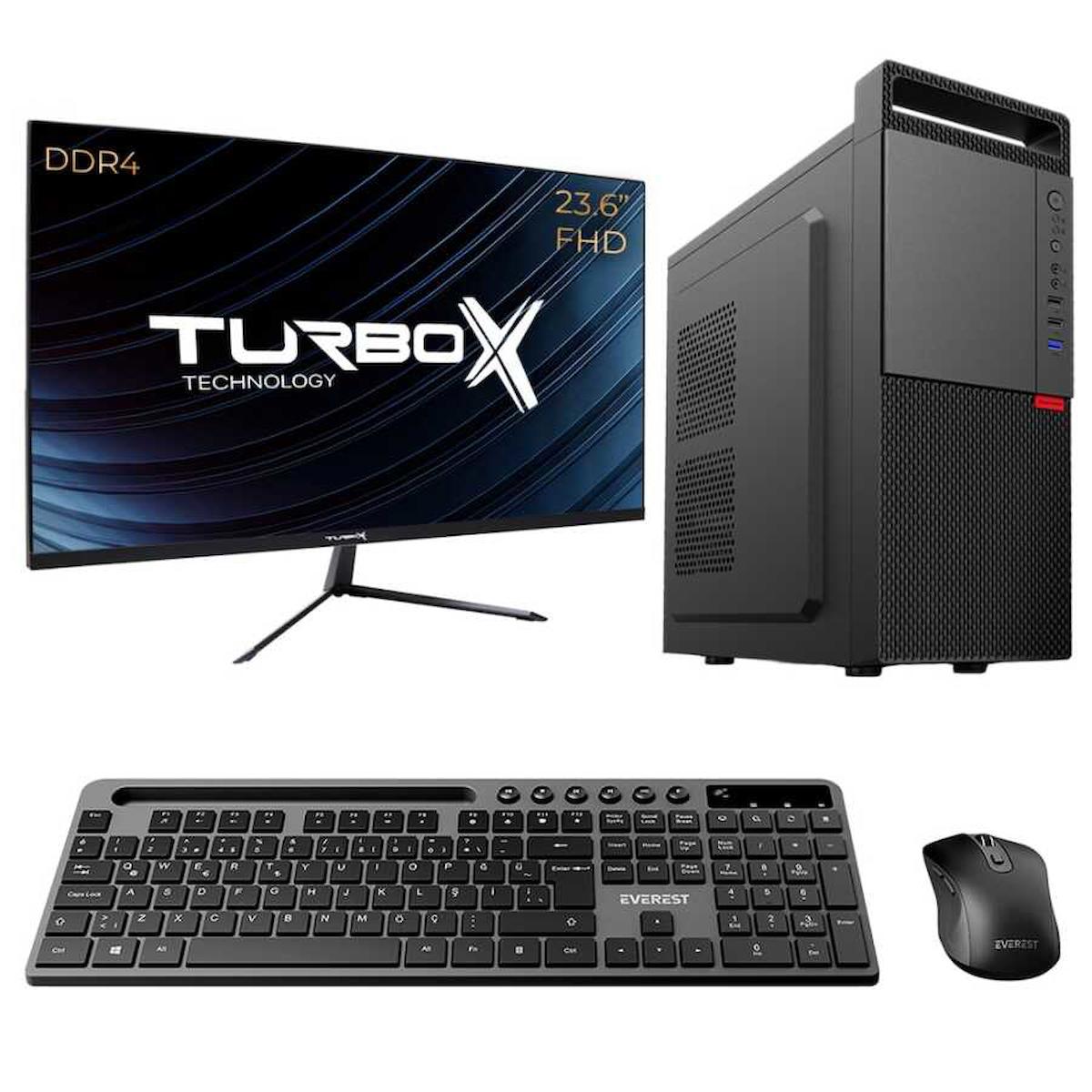 Turbox TX5189 Dahili Intel UHD Graphics 630 Intel Core i5 9400 32 GB Ram DDR4 512 GB SSD Tower FreeDos 23.6 inç Monitörlü Masaüstü Bilgisayar