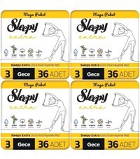 Sleepy Extra Organik Ultra İnce 36'lı Hijyenik Ped 4 Adet