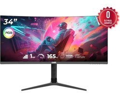 Cube PA-34V165C 165 Hz 1 ms 34 inç UWQHD Curved VA HDMI Freesync 3440x1440 px LED Monitör