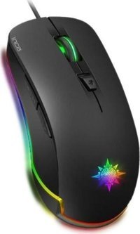 Inca Ophira RGB Makrolu Kablolu Siyah Gaming Mouse