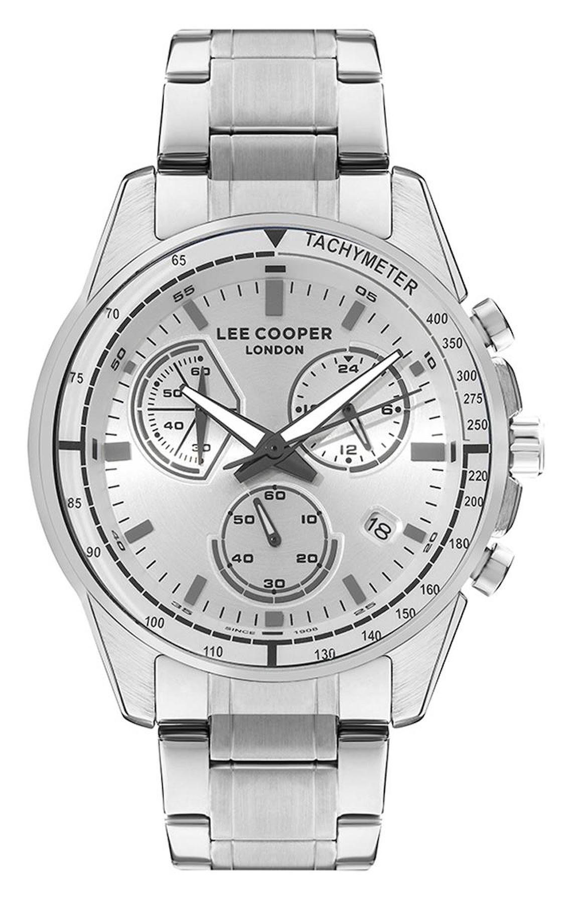 Lee Cooper LC07557.330 Takvimli 44 mm Çelik Kordon Analog Erkek Kol Saati