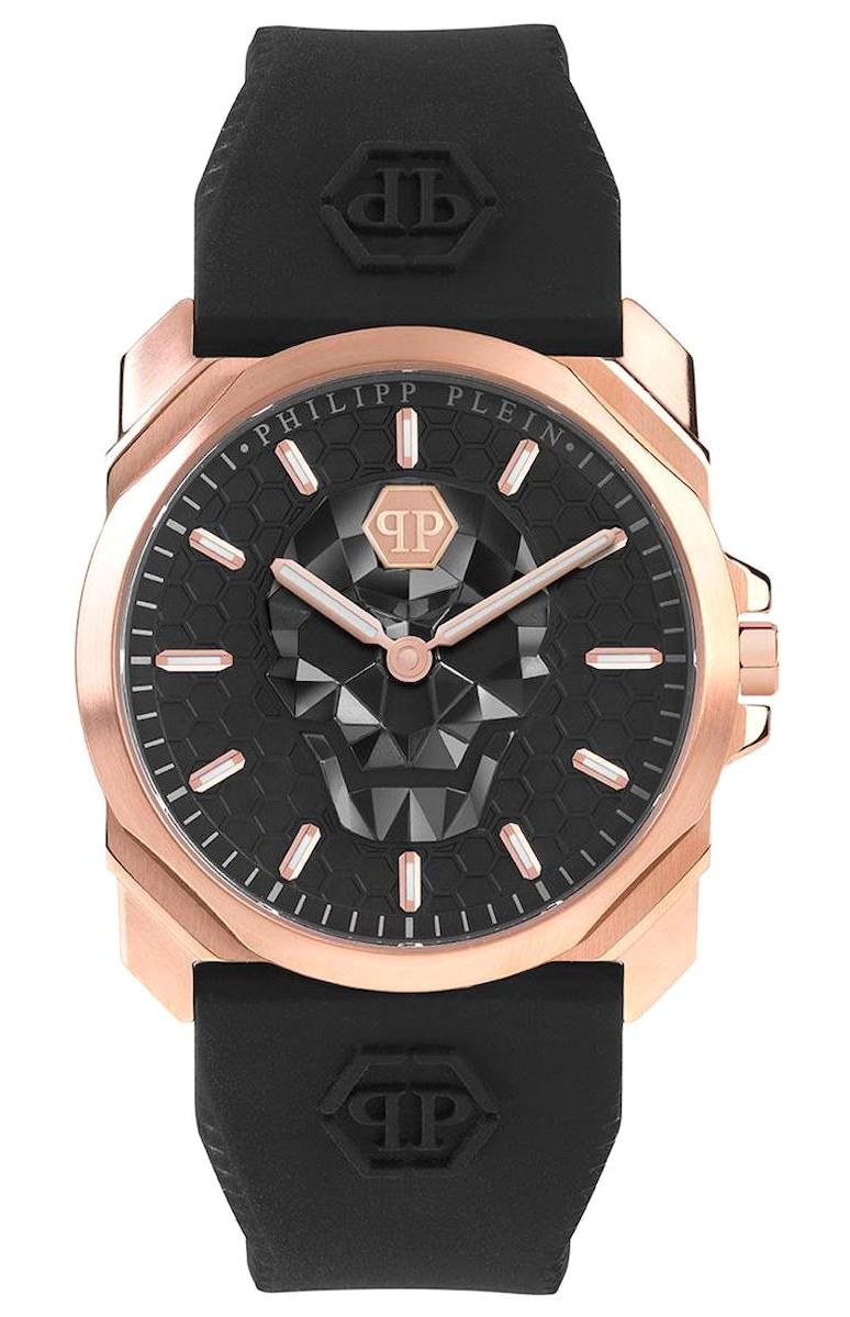 Philipp Plein PWLAA0222 Takvimli 40 mm Siyah Silikon Kordon Analog Erkek Kol Saati