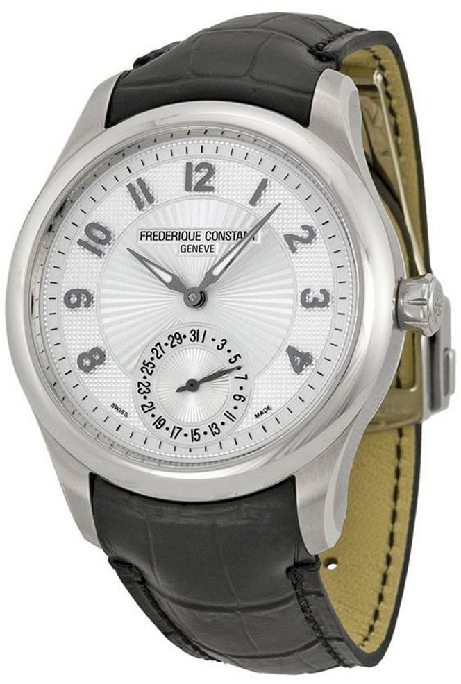 Frederique Constant FC700AS5M6 Takvimli 43 mm Siyah Deri Kordon Analog Kol Saati