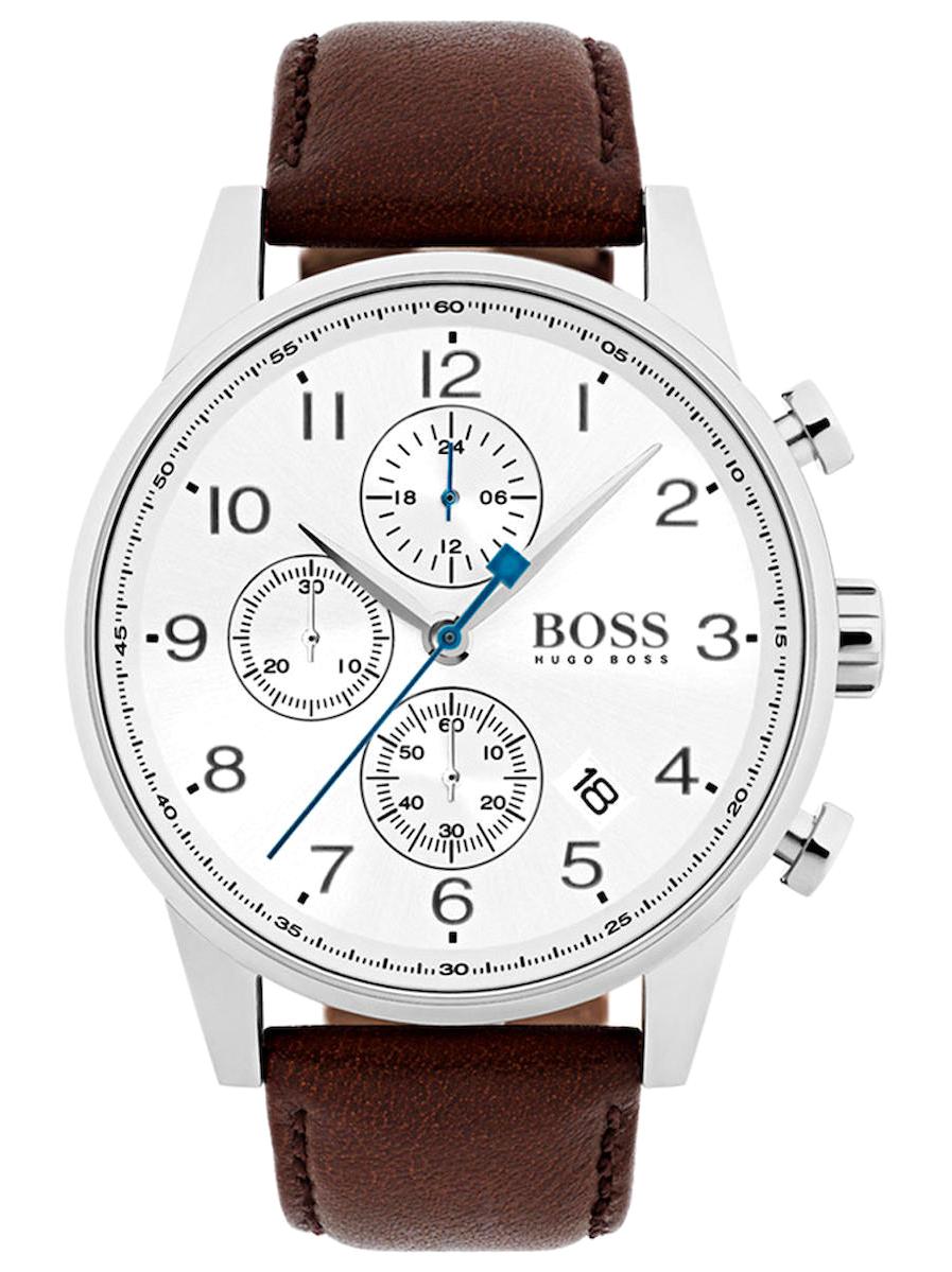 Hugo Boss HB1513495 Takvimli 44 mm Kahverengi Deri Kordon Analog Erkek Kol Saati