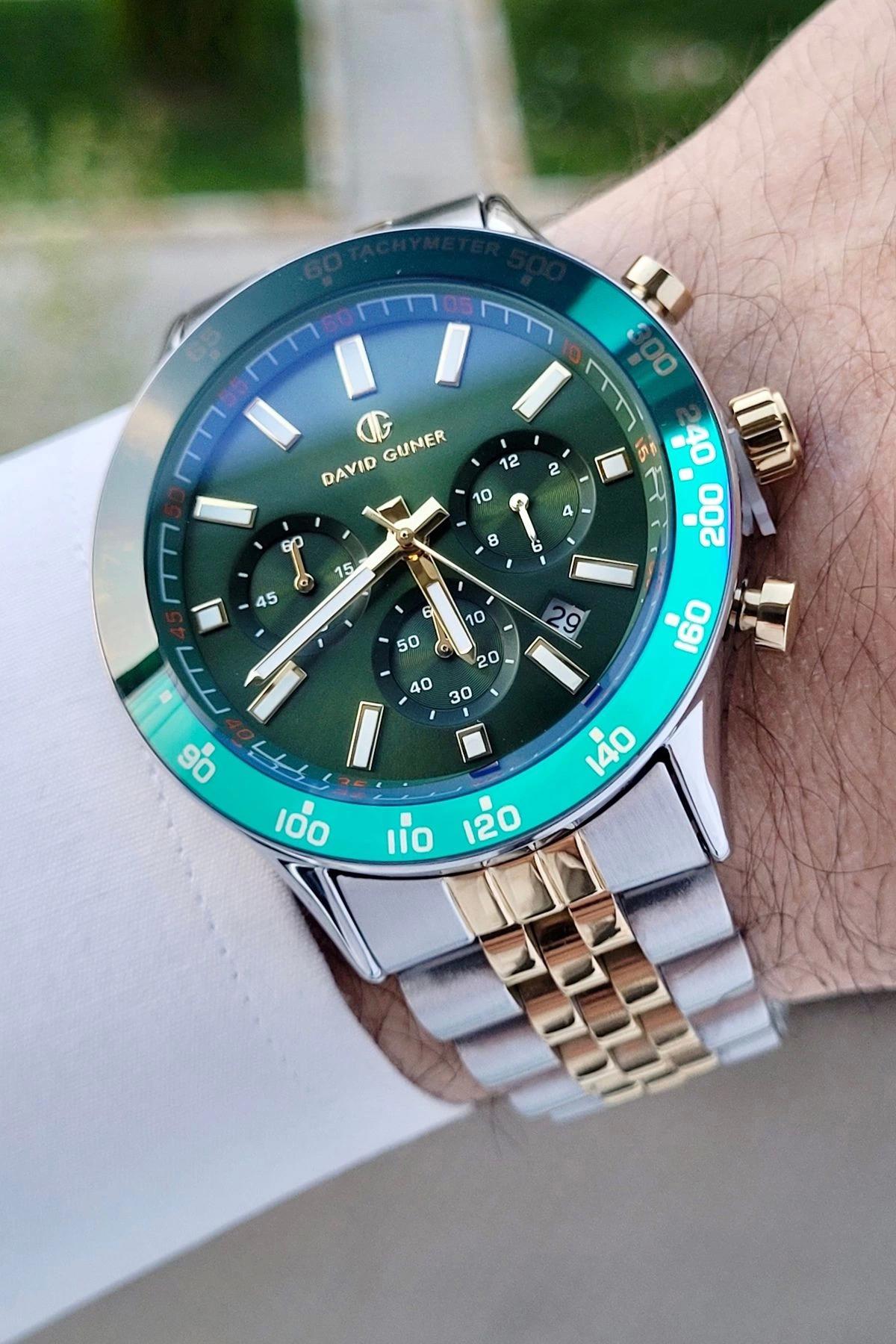 David Guner DGISTE95 Takvimli 42 mm Çelik Kordon Analog Erkek Kol Saati