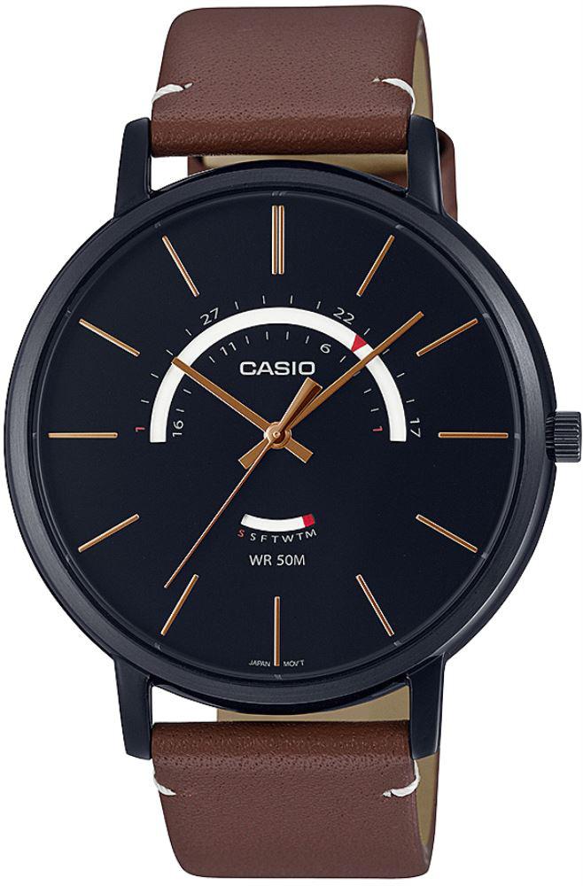 Casio MTP-B105BL-1AVDF Takvimli 43 mm Kahverengi Deri Kordon Analog Erkek Kol Saati