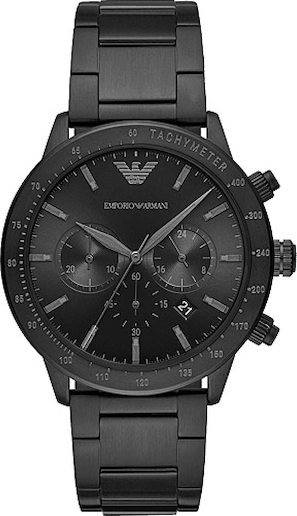 Emporio Armani AR11242 Takvimli 42 mm Siyah Çelik Kordon Analog Kol Saati