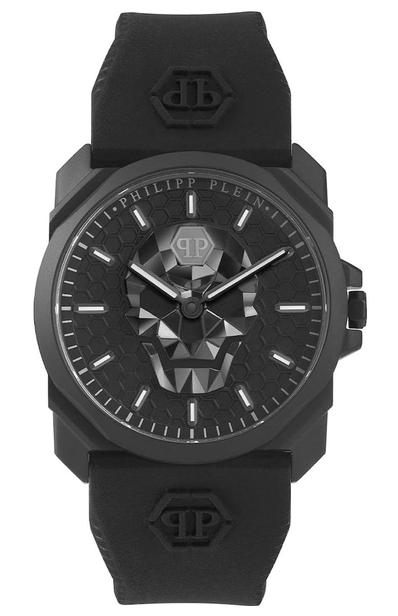 Philipp Plein PWLAA0422 Takvimli 40 mm Siyah Silikon Kordon Analog Erkek Kol Saati