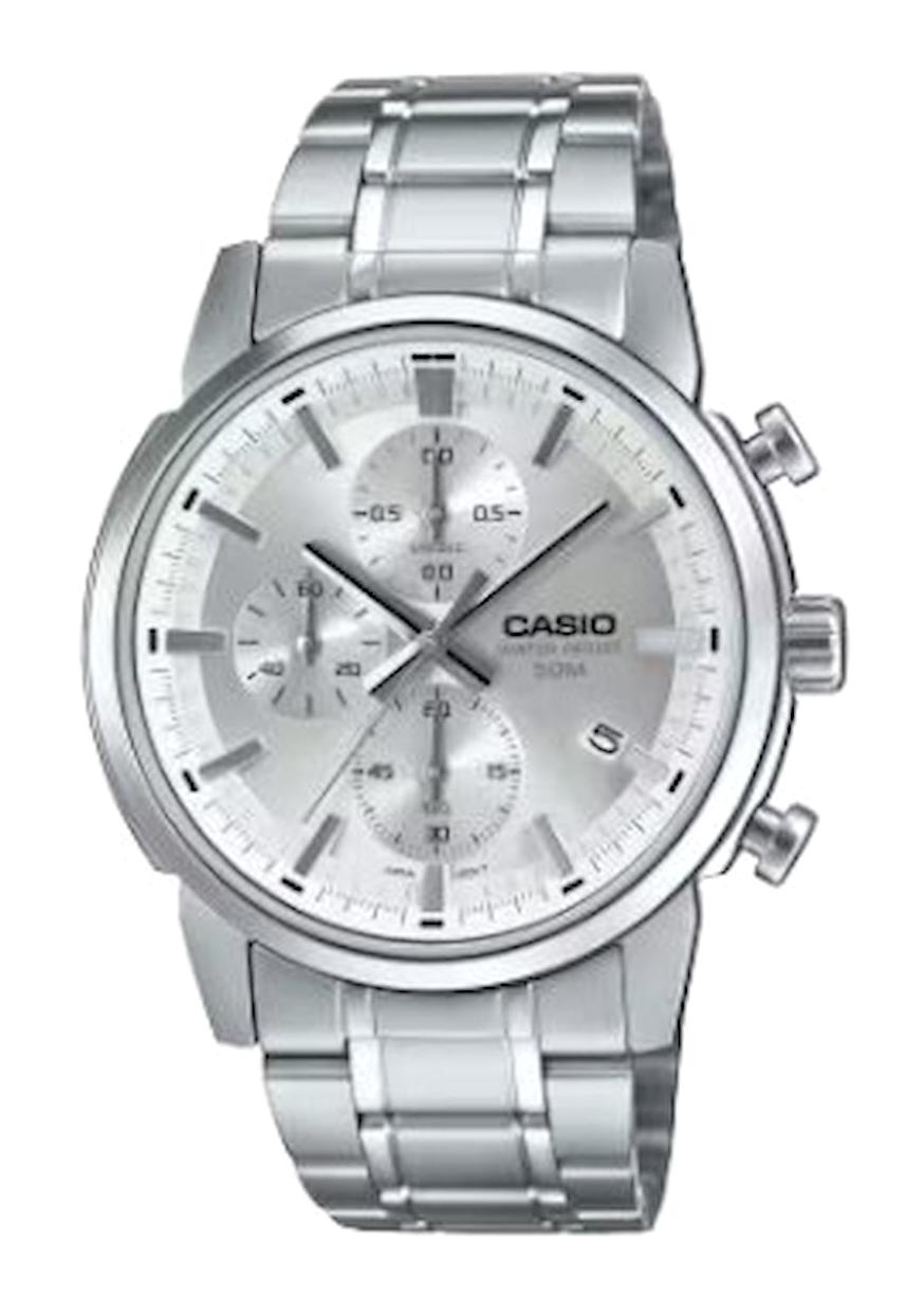 Casio MTP-E510D-7AVDF Takvimli 42 mm Çelik Kordon Dijital Erkek Kol Saati