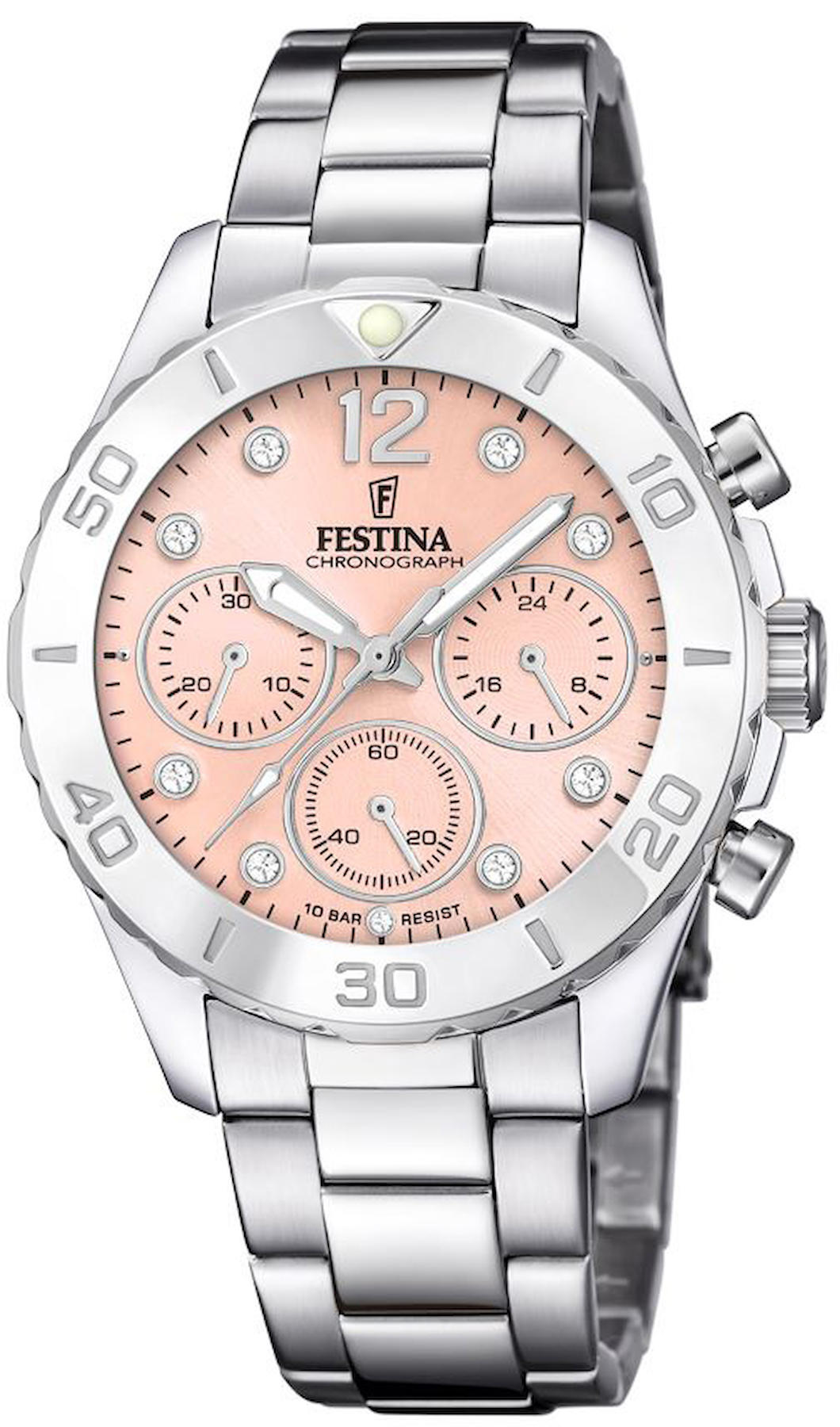 Festina F20603-7 Takvimli 39 mm Çelik Kordon Analog Kol Saati