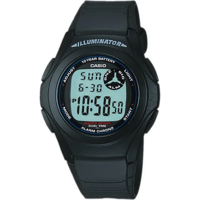 Casio F-200W-1ADF Takvimli 40 mm Siyah Silikon Kordon Dijital Kol Saati