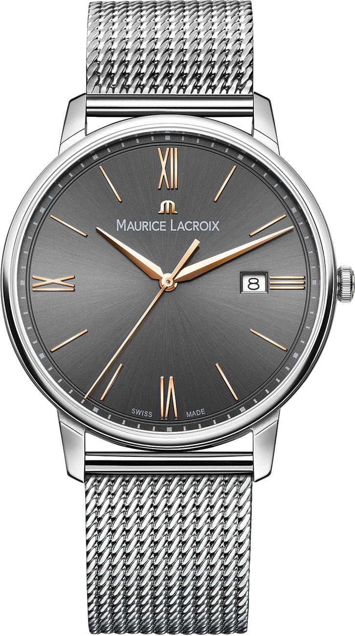 Maurice Lacroix EL1118-SS002-311-1 Takvimli 44 mm Çelik Kordon Analog Kol Saati