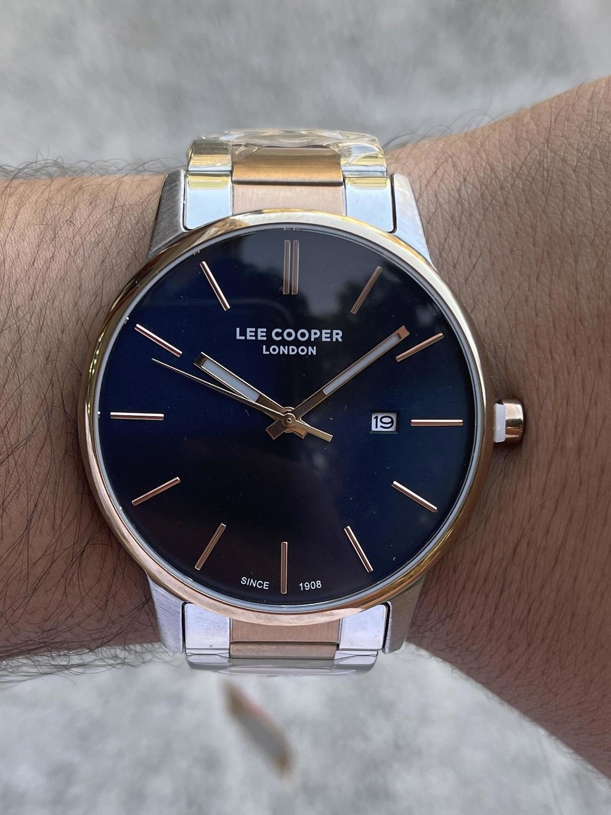 Lee Cooper LCR.LMG.07446.590 Takvimli 44 mm Gri-Rose Gold Çelik Kordon Analog Erkek Kol Saati