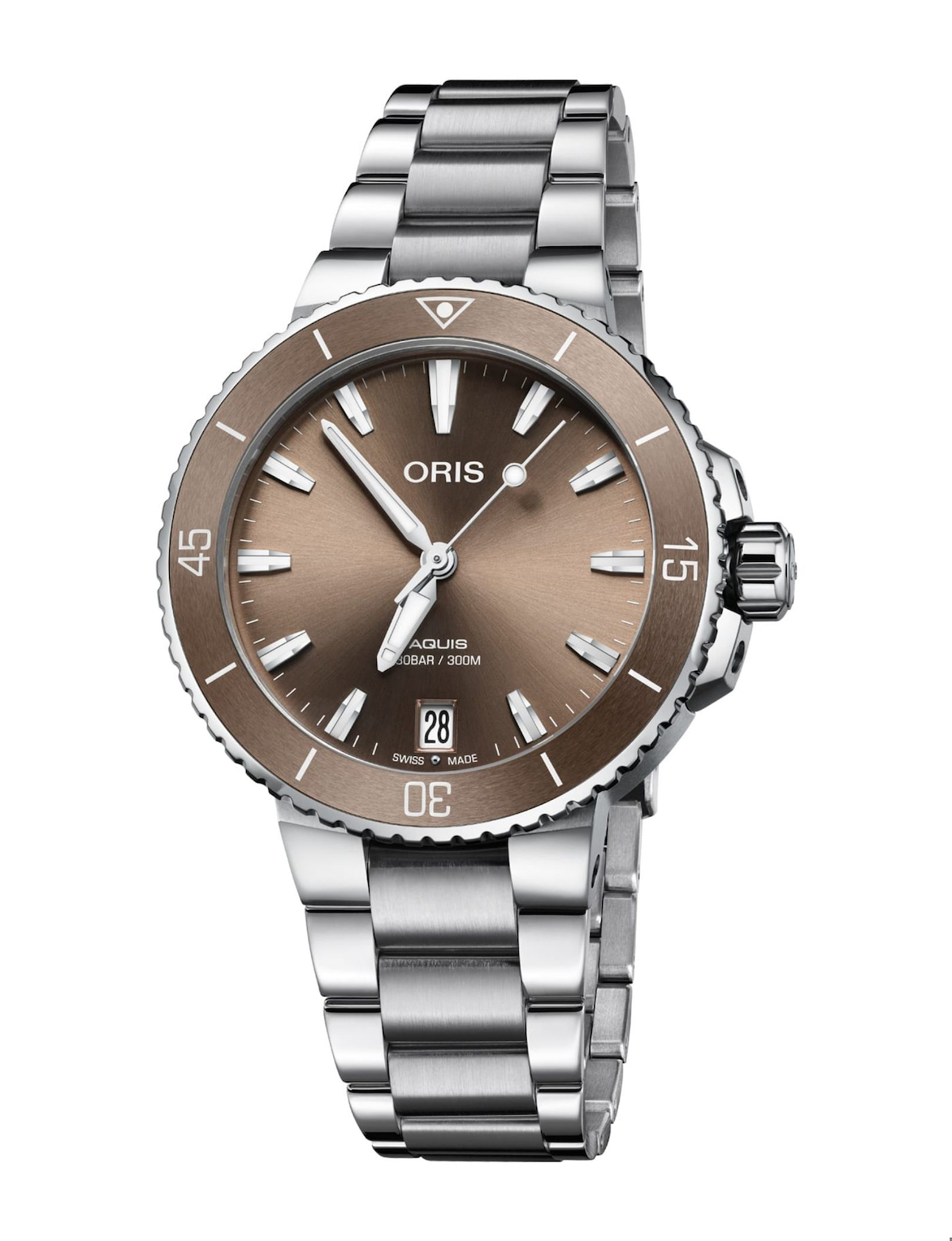 Oris Aquis Date Ladies Takvimli Çelik Kordon Analog Kol Saati