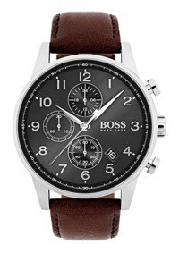 Hugo Boss HB1513494 44 mm Kahverengi Deri Kordon Analog Erkek Kol Saati