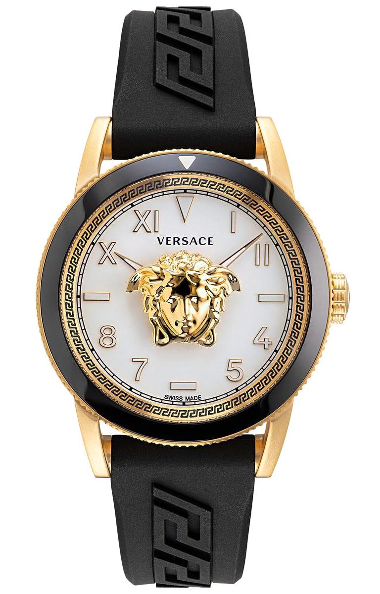 Versace VRSCVE2V00222 43 mm Siyah Silikon Kordon Analog Erkek Kol Saati