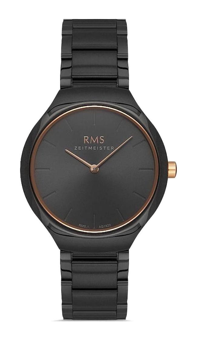 Romanson RMS.1.AG1520.04 38 mm Siyah Çelik Kordon Analog Erkek Kol Saati