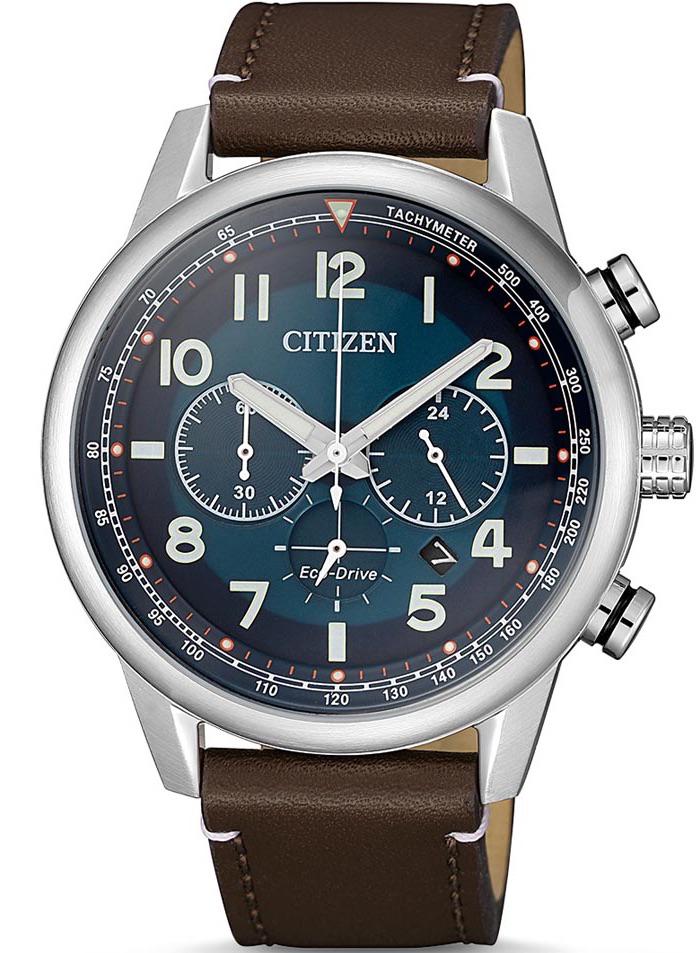 Citizen CA4420-13L Takvimli 43 mm Kahverengi Deri Kordon Analog Erkek Kol Saati