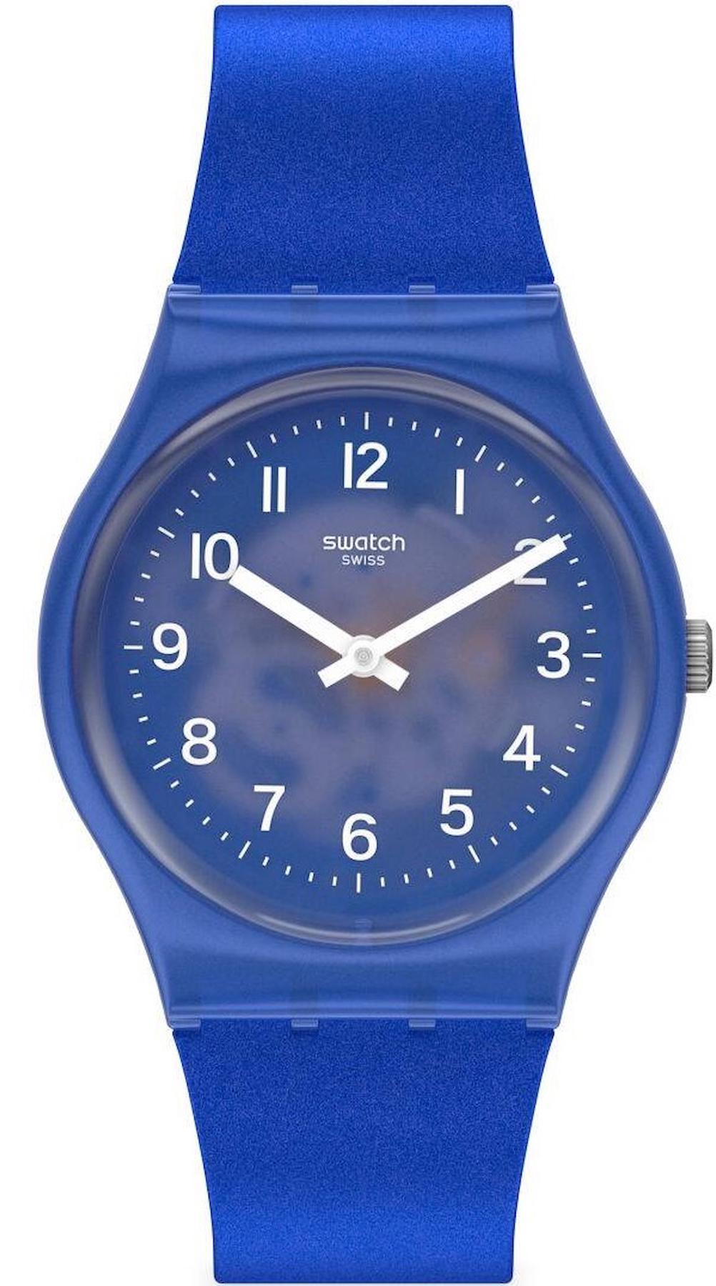 Swatch GL124 Takvimli 44 mm Mavi Silikon Kordon Analog Kol Saati