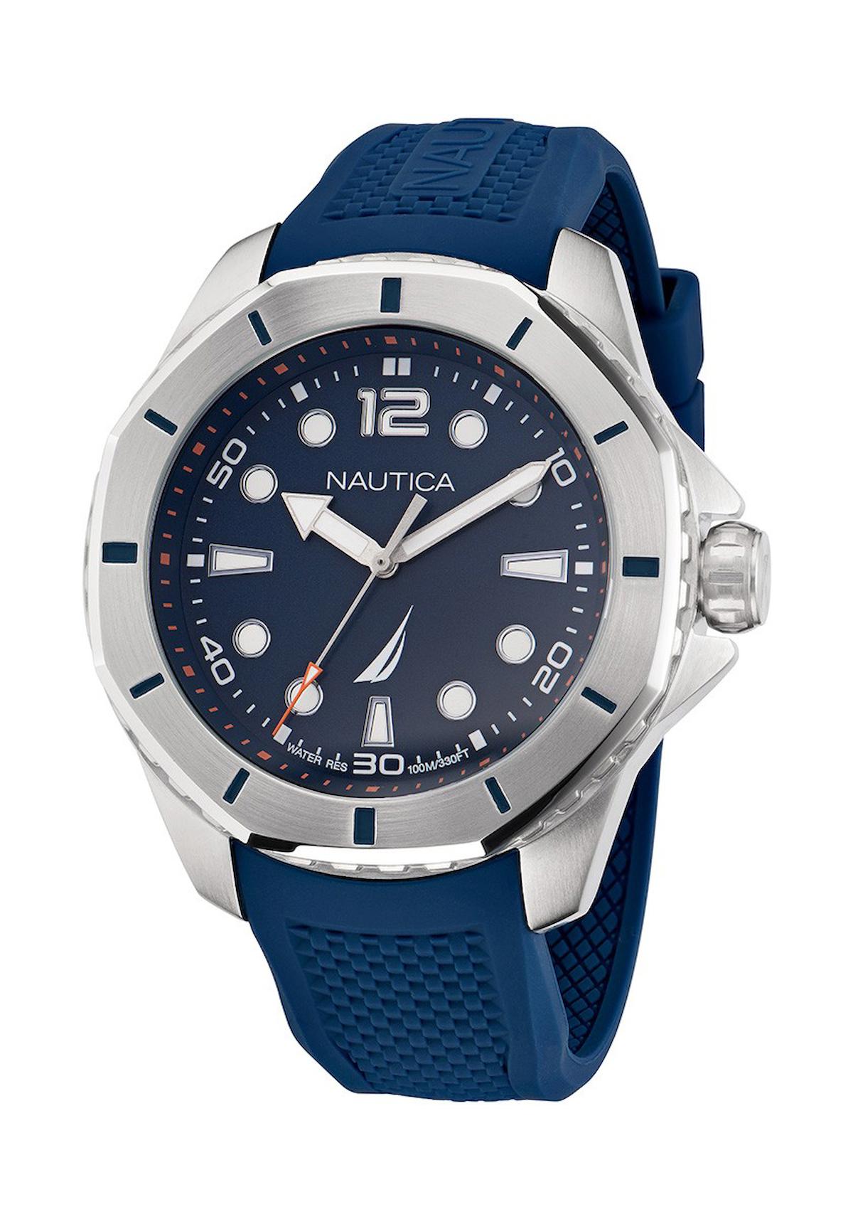 Nautica NAPKMF201 46-50 mm Lacivert Silikon Kordon Analog Erkek Kol Saati