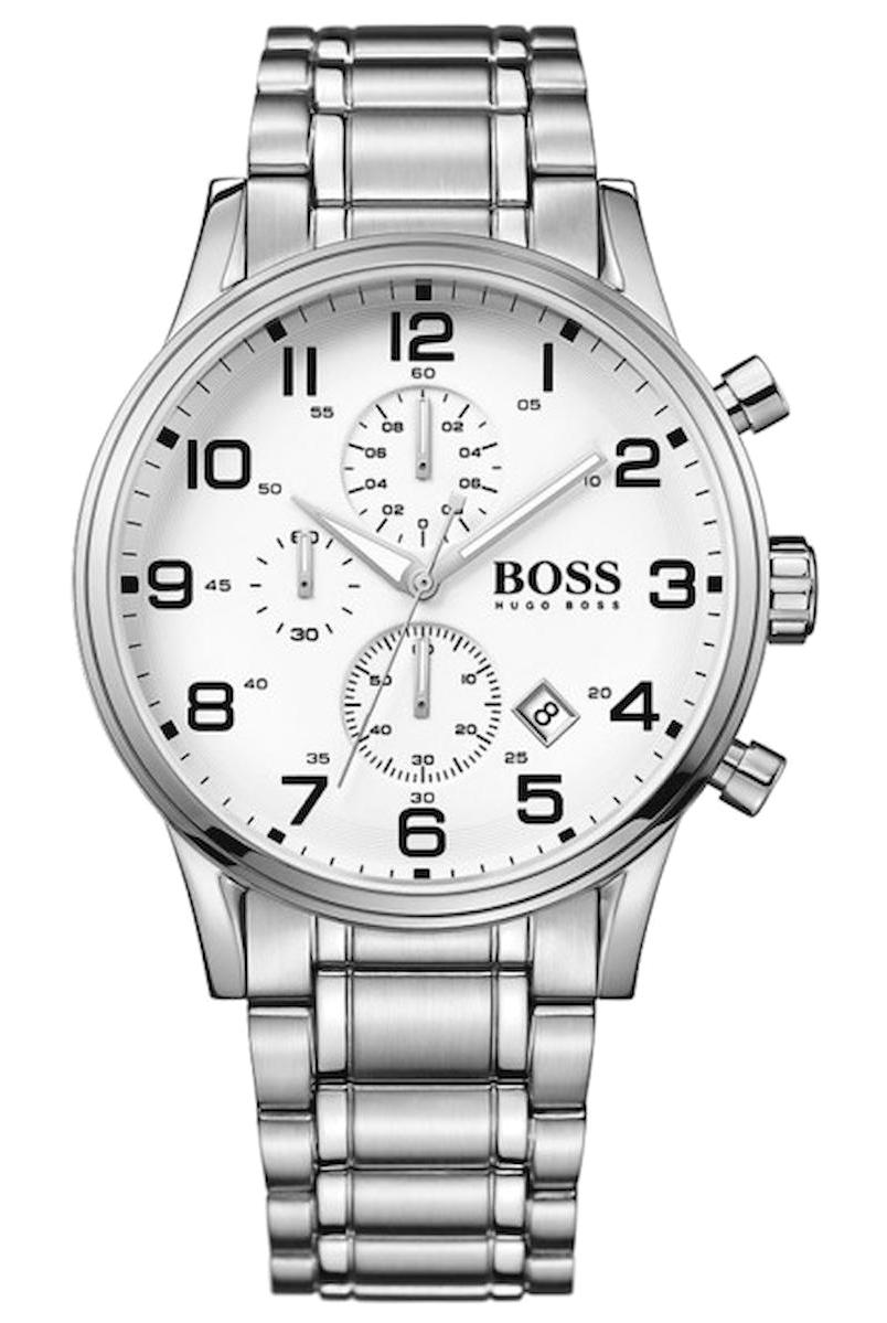 Hugo Boss HB1513182 Pusulalı Takvimli 44 mm Çelik Kordon Analog Erkek Kol Saati