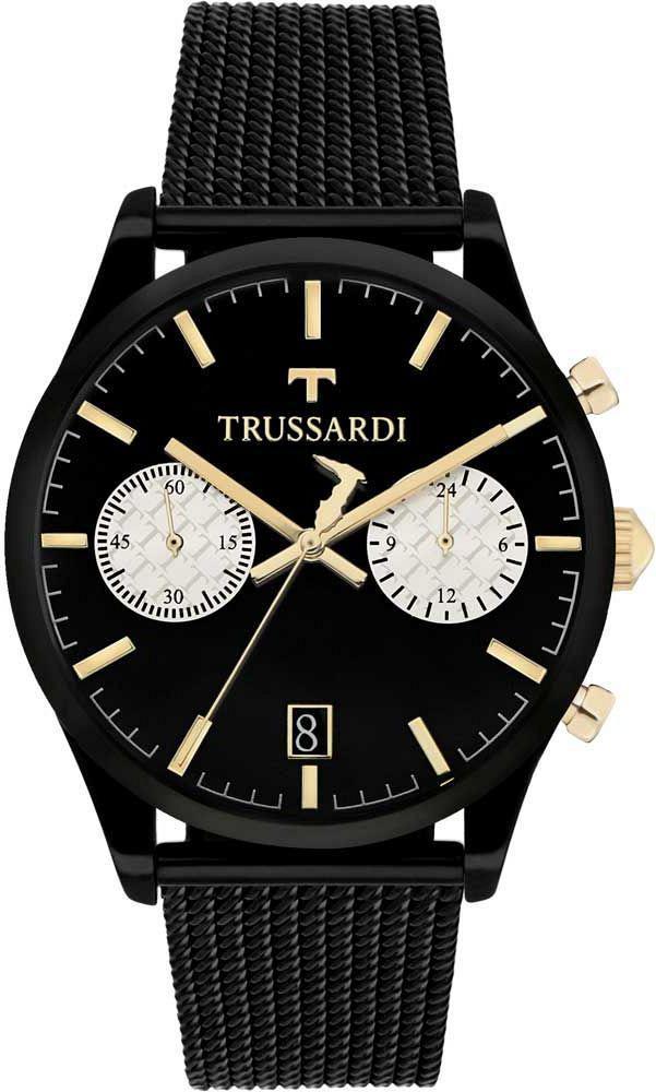 Trussardi R2473613001 Takvimli 40 mm Siyah Metal Kordon Analog Erkek Kol Saati