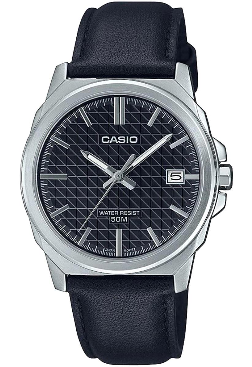 Casio MTP-E720L-1AVDF Takvimli 38 mm Siyah Deri Kordon Analog Erkek Kol Saati