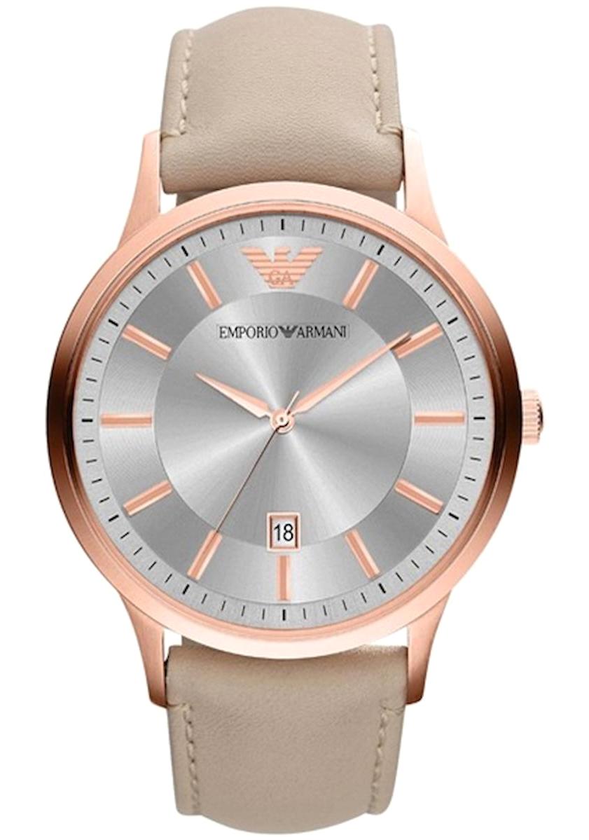 Emporio Armani AR2464 Takvimli 42 mm Rose Gold Deri Kordon Analog Kol Saati