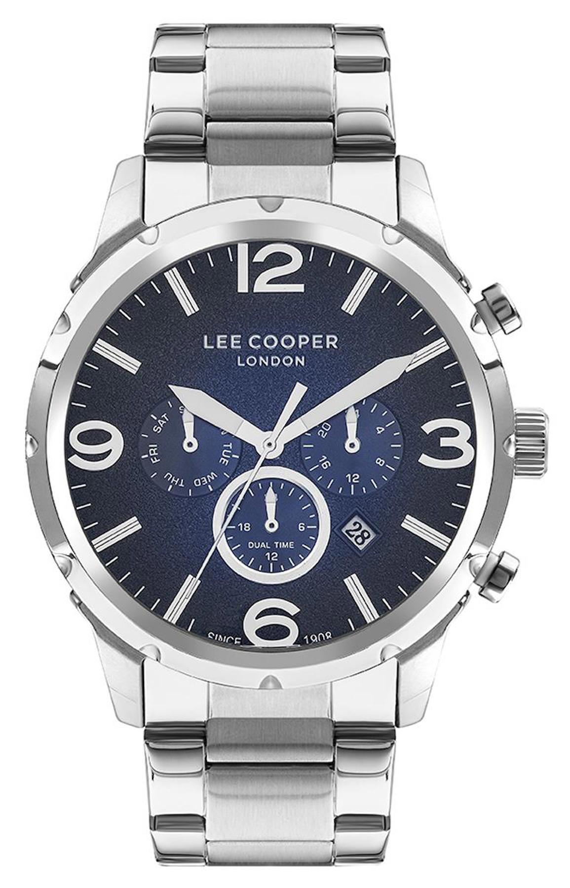 Lee Cooper LC07672.390 Takvimli Metal Kordon Analog Erkek Kol Saati