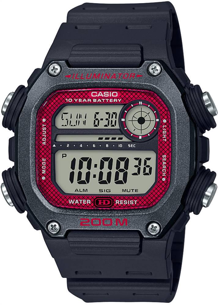 Casio DW-291H-1BVDF Takvimli 50.4 mm Siyah Silikon Kordon Dijital Erkek Kol Saati