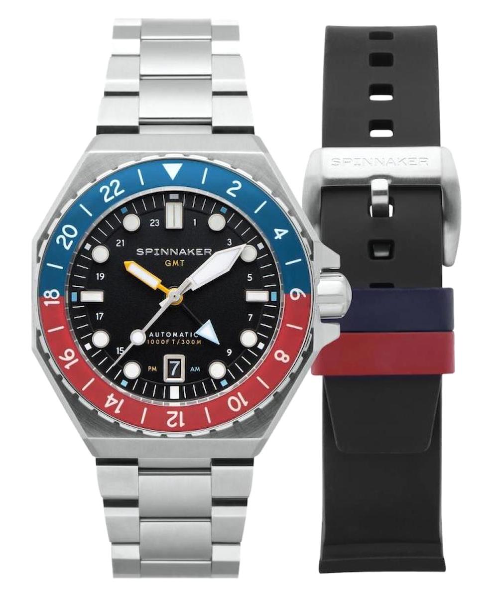 Spinnaker SP-5119-44 Takvimli 44 mm Çelik - Silikon Kordon Analog Erkek Kol Saati