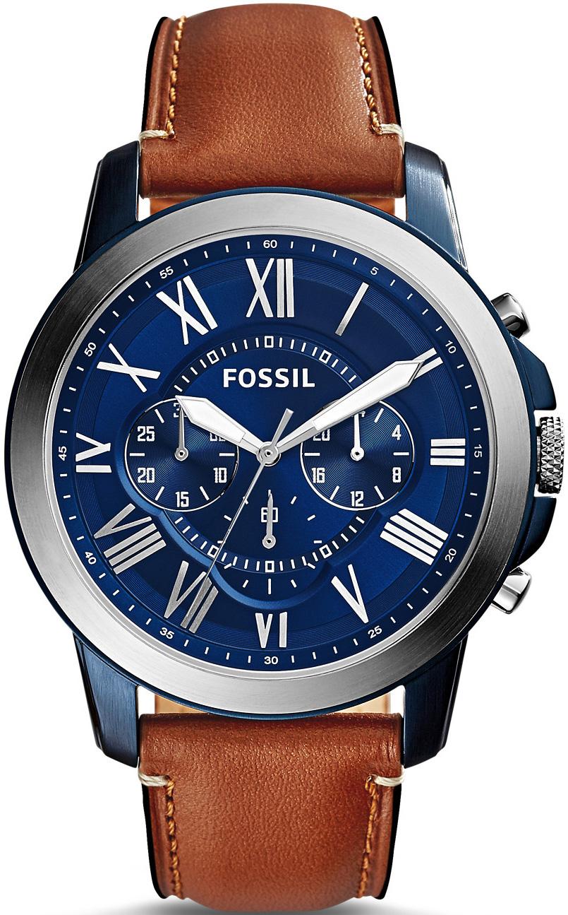 Fossil FFS5151 Takvimli 44 mm Kahverengi Deri Kordon Analog Erkek Kol Saati