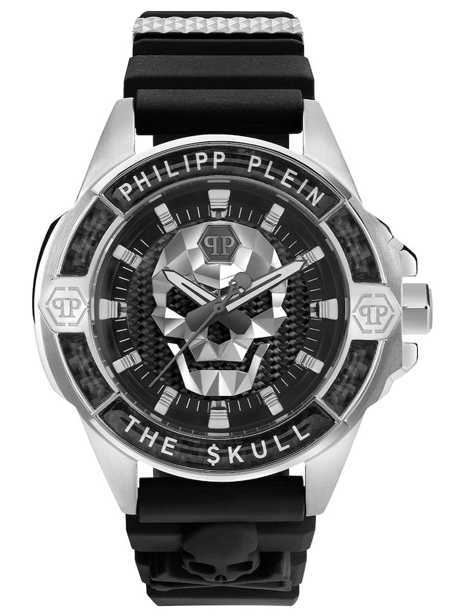 Philipp Plein PWAAA1622 Takvimli 44 mm Siyah Silikon Kordon Analog Erkek Kol Saati