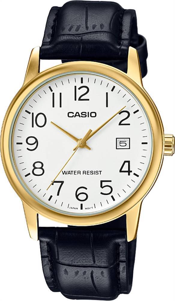 Casio MTP-V002GL-7B2UDF Takvimli 37 mm Siyah Deri Kordon Analog Erkek Kol Saati