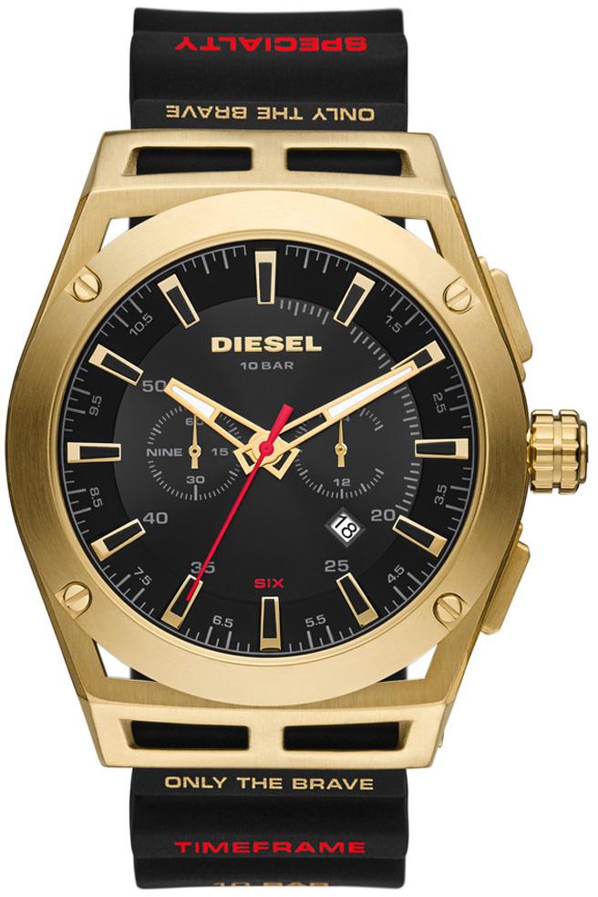 Diesel DZ4546 Takvimli 50 mm Siyah Silikon Kordon Analog Erkek Kol Saati