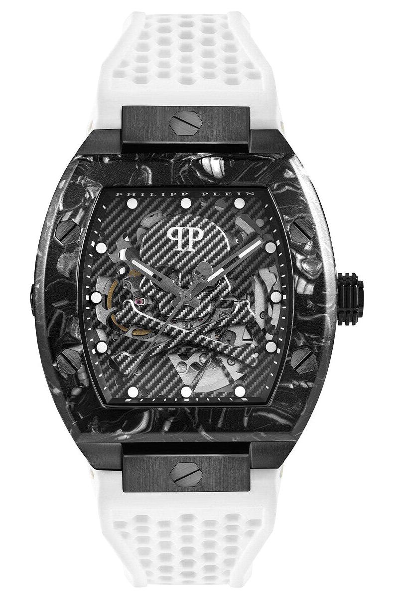 Philipp Plein PWBAA1122 34 mm Beyaz Silikon Kordon Analog Erkek Kol Saati