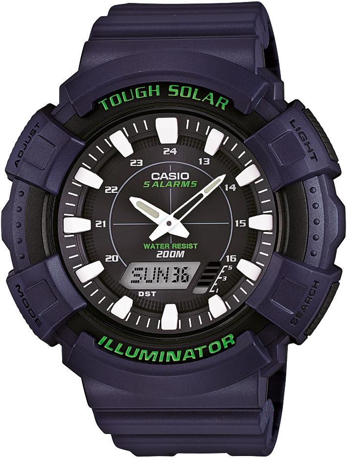 Casio AD-S800WH-2A Takvimli 51 mm Lacivert Silikon Kordon Analog Kol Saati