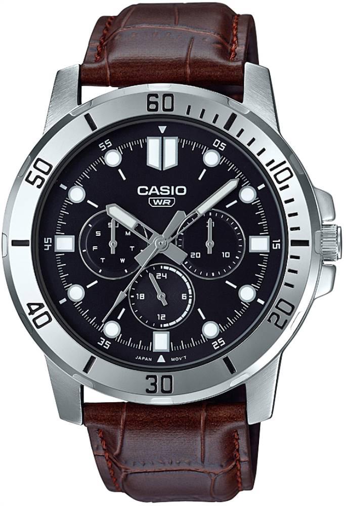 Casio MTP-VD300L-1EUDF Takvimli Kahverengi Çelik Kordon Analog Kol Saati