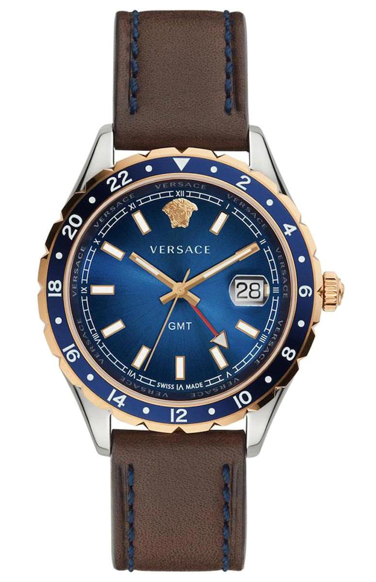 Versace VRSCV11080017 Takvimli 42 mm Kahverengi Deri Kordon Analog Erkek Kol Saati