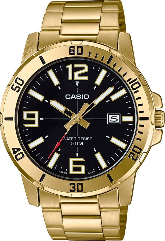 Casio MTP-VD01G-1BVUDF Takvimli Altın Çelik Kordon Analog Kol Saati