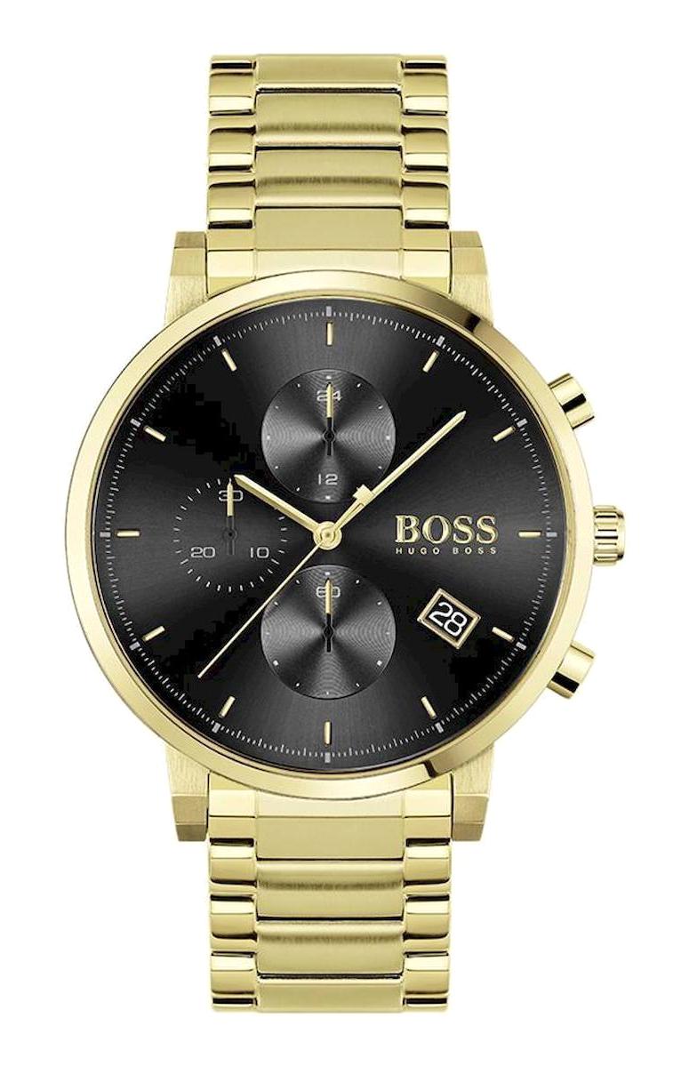 Hugo Boss HB1513781 Pusulalı Takvimli Altın Metal Kordon Analog Erkek Kol Saati