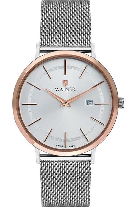 Wainer WA.11110-A Takvimli 41 mm Füme Çelik Kordon Analog Kol Saati