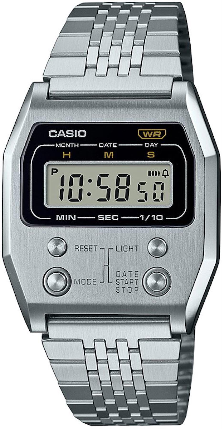 Casio A1100D-1DF Takvimli 35 mm Çelik Kordon Dijital Kol Saati